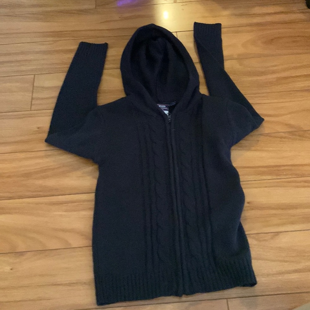 Navy IZOD Knit Hoodie